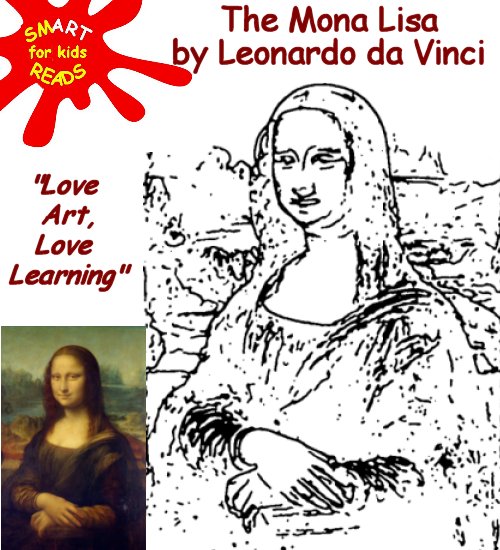 Colour Color in the Mona Lisa by Leonardo da Vinci for Kids
