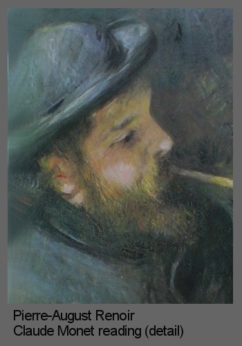 Renoir's portrait of Monet shows contrast in painting