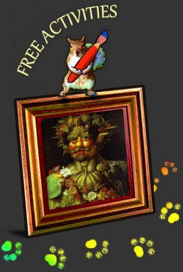 Archimboldo title image for free online children's Educational Art activities